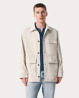 Rag & Bone Strike Washed Canvas Jacket - Natural