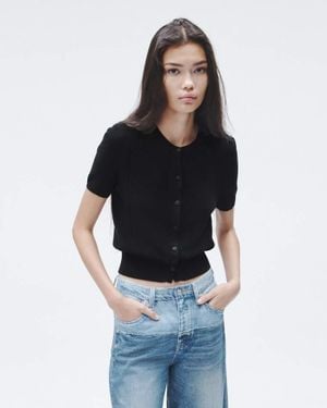 Rag & Bone Dina Cotton Cardigan - Blue