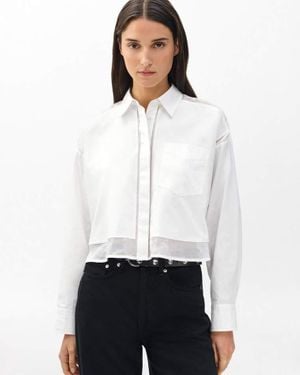 Rag & Bone Beatrice Poplin-Organza Shirt - White