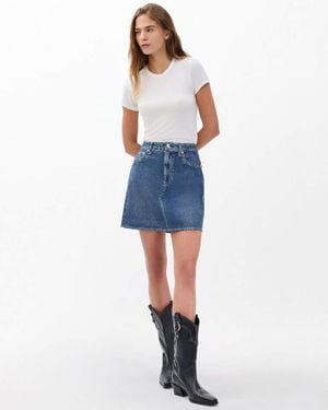 Rag & Bone Miramar Mini Skirt - Blue