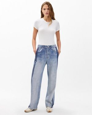 Rag & Bone Miramar Wide-Leg Track Pants - Blue