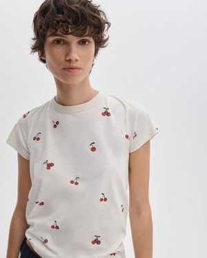 Rag & Bone Cherry Graphic Tee - White