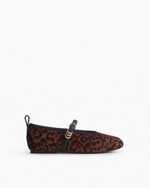 Rag & Bone Spire Leopard Calf-Hair Mary Janes - White