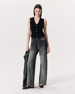 Rag & Bone Miramar Wide-Leg Track Pants - Black
