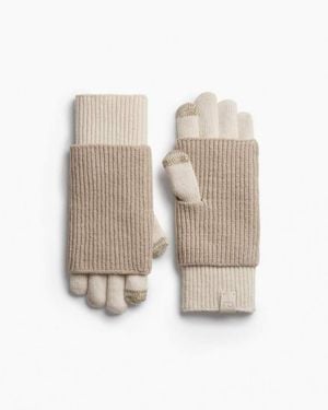 Rag & Bone Blake Knit Gloves - White