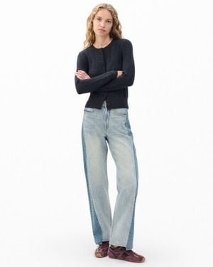 Rag & Bone Shea Ankle Relaxed Straight Jeans - Blue