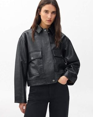 Rag & Bone Nonie Lamb Leather Jacket - Black