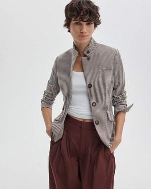 Rag & Bone Slade Italian Checked Blazer - Brown