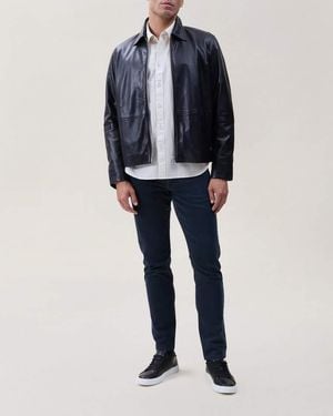 Rag & Bone Matias Leather Jacket - Blue