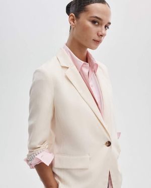 Rag & Bone Jennie Tailored Blazer - Natural