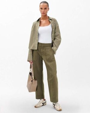 Rag & Bone Anita Cropped Cotton Pants - Green