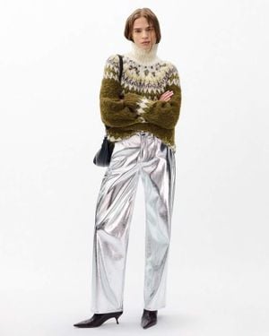Rag & Bone Logan Faux Leather Pants - White