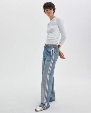 Rag & Bone Miramar Sport Stripe Track Pants - Blue