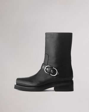Rag & Bone Jax Moto Buckle Boot - Black