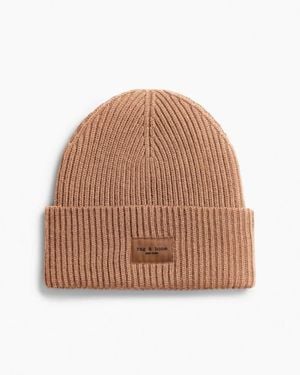 Rag & Bone Blake Wool Beanie - Brown