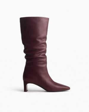 Rag & Bone Astor Leather Slouch Boots - Red