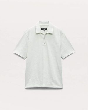 Rag & Bone Classic Flame Polo Shirt - White