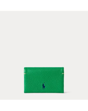 Ralph Lauren Polo Play Leather Snap Card Case - Green