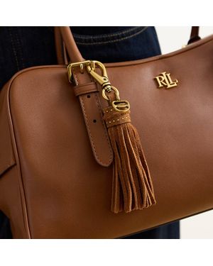 Ralph Lauren D-Ring & Studded Suede Tassel Charm - Brown