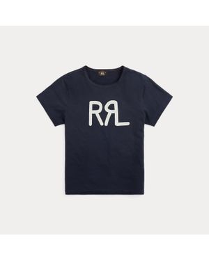 RRL Logo Cotton Jersey T-Shirt - Blue