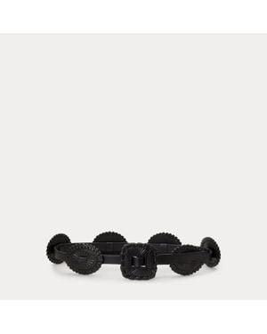 Polo Ralph Lauren Leather Skinny Belt - Black