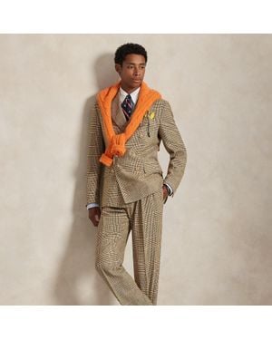 Polo Ralph Lauren Pleated Glen Plaid Suit Trouser - Multicolour