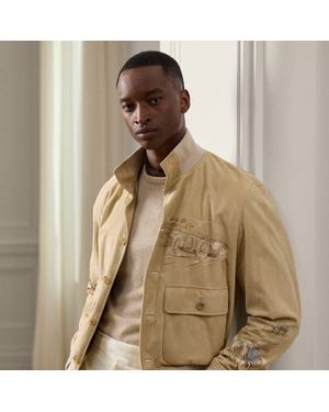 Ralph Lauren Ralph Lauren Hayworth Painted Suede Jacket - Natural