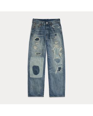 RRL High Boy Fit Repaired Heyland Jean - Blue