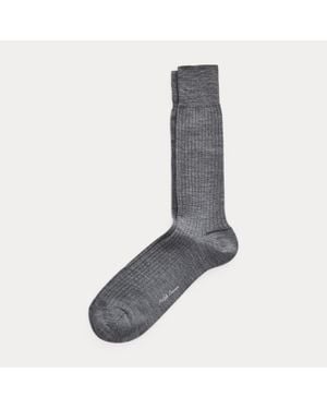 Ralph Lauren Ralph Lauren Merino Wool-Blend Slack Socks - Grey