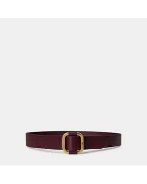 Ralph Lauren Ralph Lauren Slide-Buckle Leather Belt - Red