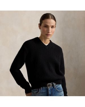 Ralph Lauren Cashmere V-Neck Sweater - Black