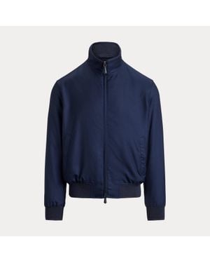 Ralph Lauren Felton Cashmere-Silk Flight Jacket - Blue