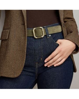 Ralph Lauren Slide-Buckle Suede Belt - Multicolour