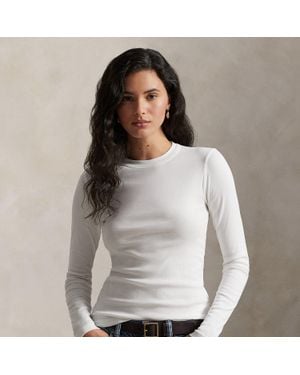 Ralph Lauren Slim Fit Stretch Cotton Long-Sleeve Tee - Grey