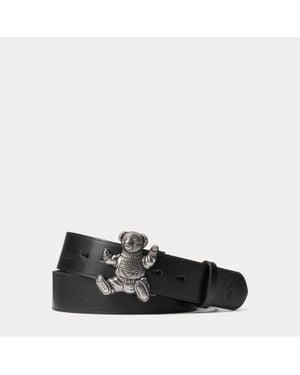 Polo Ralph Lauren Ralph Lauren Polo Bear Leather Belt - Black