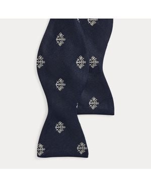 Polo Ralph Lauren Anchor-Patterned Silk Repp Bow Tie - Blue