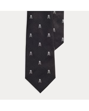 Ralph Lauren Ralph Lauren Skull-And-Bones Silk Repp Tie - Black