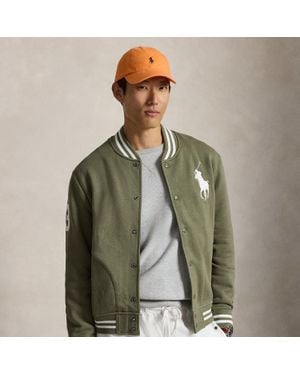 Ralph Lauren Big Pony Fleece Baseball Jacket - Green