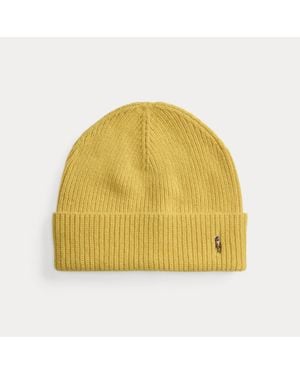 Polo Ralph Lauren Signature Pony Wool-Blend Beanie - Yellow