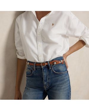 Polo Ralph Lauren Ralph Lauren Dome-Studded Leather Belt - Blue
