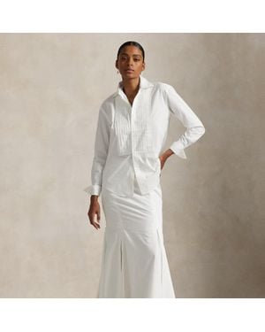 Polo Ralph Lauren Cotton Fit-And-Flare Maxiskirt - White