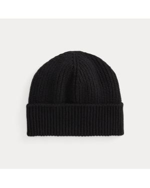Ralph Lauren Ralph Lauren Rib-Knit Cashmere Beanie - Black