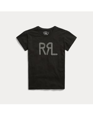 RRL Logo Cotton Jersey Tee - Black