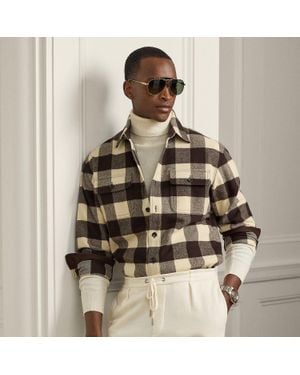 Ralph Lauren Buffalo Check Wool Shirt - Natural