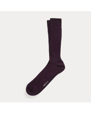 Ralph Lauren Ralph Lauren Ribbed Cashmere-Blend Dress Socks - Purple