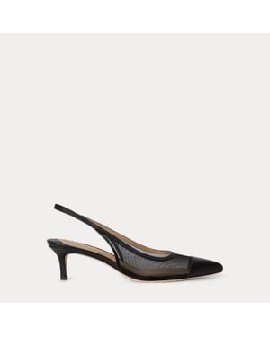 Ralph Lauren Lolah Ii Mesh & Nappa Slingback Pump - Black