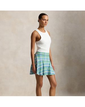 Ralph Lauren Plaid Panelled Skort - Blue