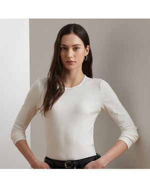 Ralph Lauren Ralph Stretch Cotton Long-Sleeve Tee - Grey