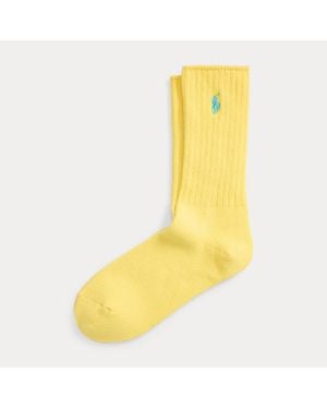 Polo Ralph Lauren Cable-Knit Crew Socks - Yellow