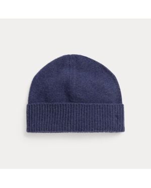 Ralph Lauren Wool-Cashmere Beanie - Blue